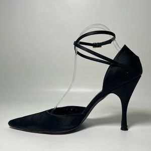 Gucci Satin Ankle Strap Heels - sz 38